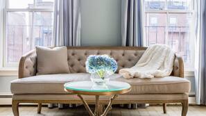 Premium bedding, down duvets, individually decorated