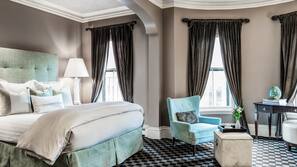 Premium bedding, down duvets, individually decorated