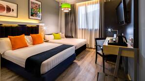 In-room safe, desk, blackout curtains, soundproofing