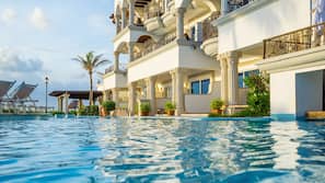 3 outdoor pools, pool cabanas (surcharge), pool umbrellas