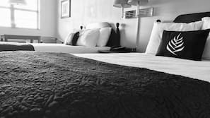 Pillowtop beds, blackout drapes, iron/ironing board, cribs/infant beds