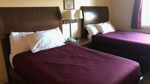 Desk, iron/ironing board, free WiFi, alarm clocks