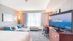 Down comforters, pillowtop beds, desk, iron/ironing board