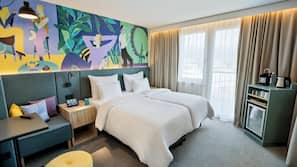 In-room safe, laptop workspace, blackout curtains, iron/ironing board