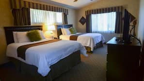 Blackout drapes, iron/ironing board, free WiFi, bed sheets