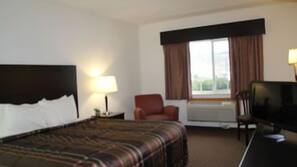 Premium bedding, desk, soundproofing, iron/ironing board