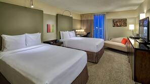 In-room safe, desk, laptop workspace, blackout curtains