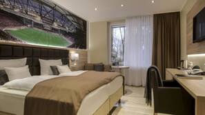 Premium bedding, pillow top beds, minibar, in-room safe