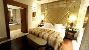 Premium bedding, down comforters, minibar, in-room safe