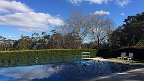 Indoor pool, outdoor pool, pool umbrellas, sun loungers