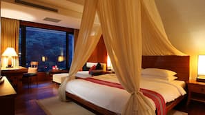1 ห้องนอน, เครื่องนอนระดับพรีเมียม, ผ้านวมขนเป็ด, มินิบาร์ฟรี