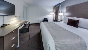 Desk, blackout drapes, iron/ironing board, free WiFi