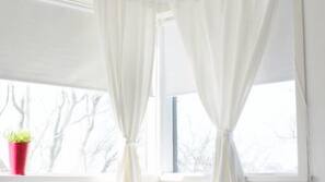 Desk, blackout drapes, free WiFi, bed sheets