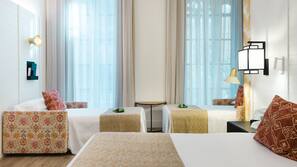 Down duvet, minibar, in-room safe, desk