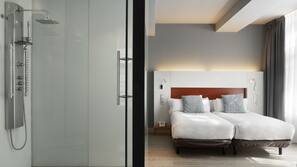 Minibar, caja fuerte, escritorio y cortinas opacas