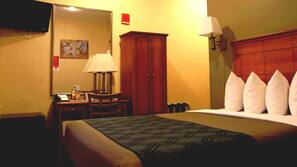 Down duvet, pillow top beds, in-room safe, desk