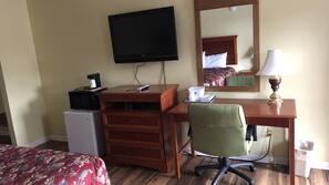Blackout curtains, free WiFi, linens, alarm clocks