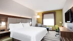 In-room safe, desk, laptop workspace, blackout drapes