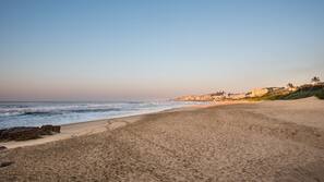 On the beach, beach towels