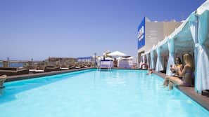 3 outdoor pools, pool umbrellas, pool loungers