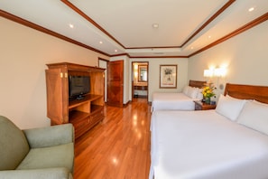 Master Suite 2 Queen Beds | In-room safe, desk, blackout drapes, iron/ironing board