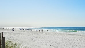 Private beach, white sand