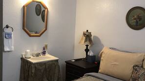 Individually decorated, individually furnished, iron/ironing board