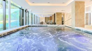 Indoor pool, 2 outdoor pools, open 7:00 AM to 9:00 PM, pool loungers