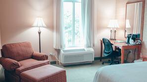 Premium bedding, pillowtop beds, desk, iron/ironing board