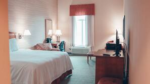 Premium bedding, pillowtop beds, desk, iron/ironing board