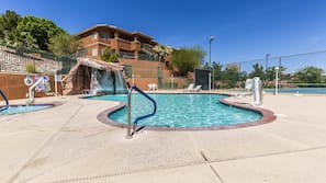 2 outdoor pools, pool umbrellas, sun loungers