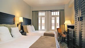 Premium bedding, pillow top beds, in-room safe, individually decorated