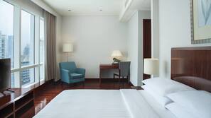 Down duvets, minibar, in-room safe, desk