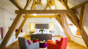 1 chambre, literie de qualité supérieure, couette en duvet d'oie
