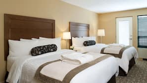 Premium bedding, pillow top beds, in-room safe, desk