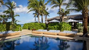 Outdoor pool, cabanas (surcharge), sun loungers