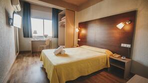 Desk, free WiFi, bed sheets