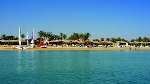 Private beach nearby, free beach shuttle, sun loungers, beach umbrellas