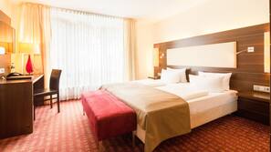 In-room safe, desk, blackout curtains, soundproofing