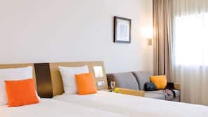 In-room safe, desk, laptop workspace, blackout drapes