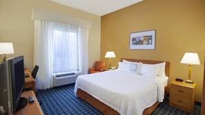 Premium bedding, desk, iron/ironing board, free cribs/infant beds