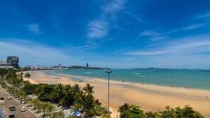 在海滩
