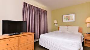 Down comforters, blackout drapes, soundproofing, iron/ironing board