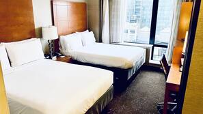 In-room safe, desk, laptop workspace, iron/ironing board