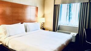 In-room safe, desk, laptop workspace, iron/ironing board