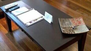 Flat-screen TV, DVD player