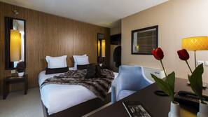 In-room safe, desk, blackout curtains, soundproofing