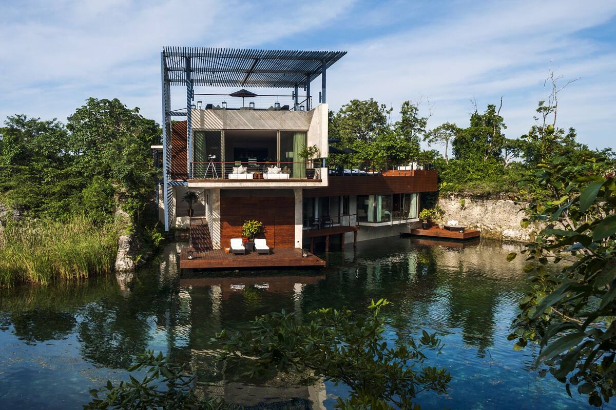 Rosewood Mayakoba Mexico overwater bungalows in Riviera Maya, Mexico