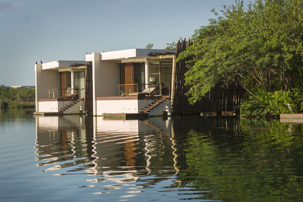 Rosewood Mayakoba Mexico overwater bungalows in Riviera Maya, Mexico