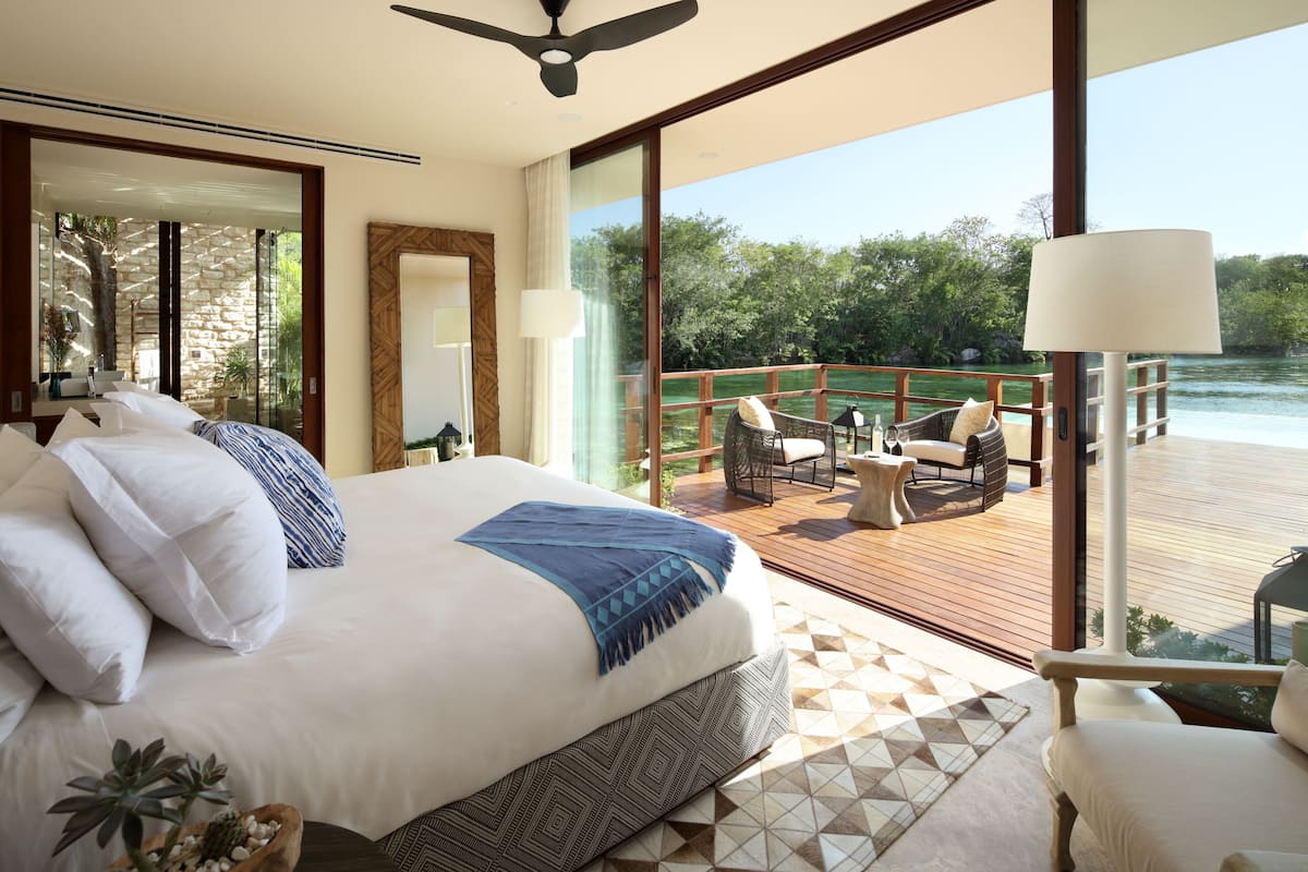 Rosewood Mayakoba Mexico overwater bungalows in Riviera Maya, Mexico